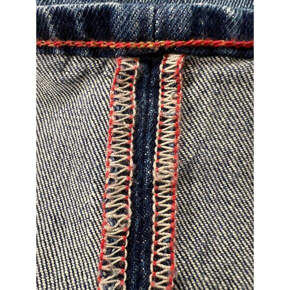 Gap Limited Edition Cone Denim Indigo Destroy Skinny Straight Jeans Size 31x30 - Picture 9 of 16